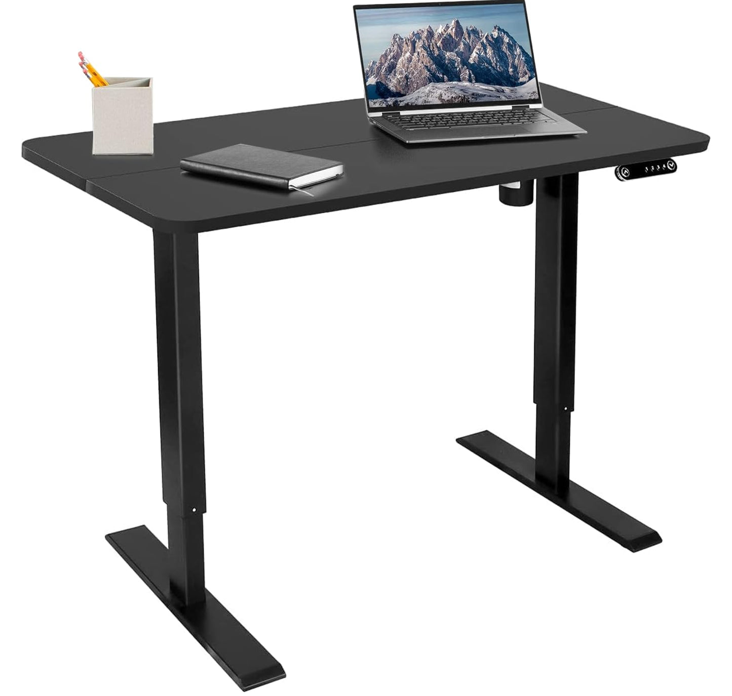 Bigzzia Electric Standing Desk Height Adjustable Standing Desk for 120cm x 60cm Stand Up Desk for Kids and Adults