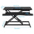Bigzzia Height Adjustable Stand Desk Riser, 32 inch wide Sit Standing Converter Stand Up Desk Tabletop Workstation for Dual Monitors