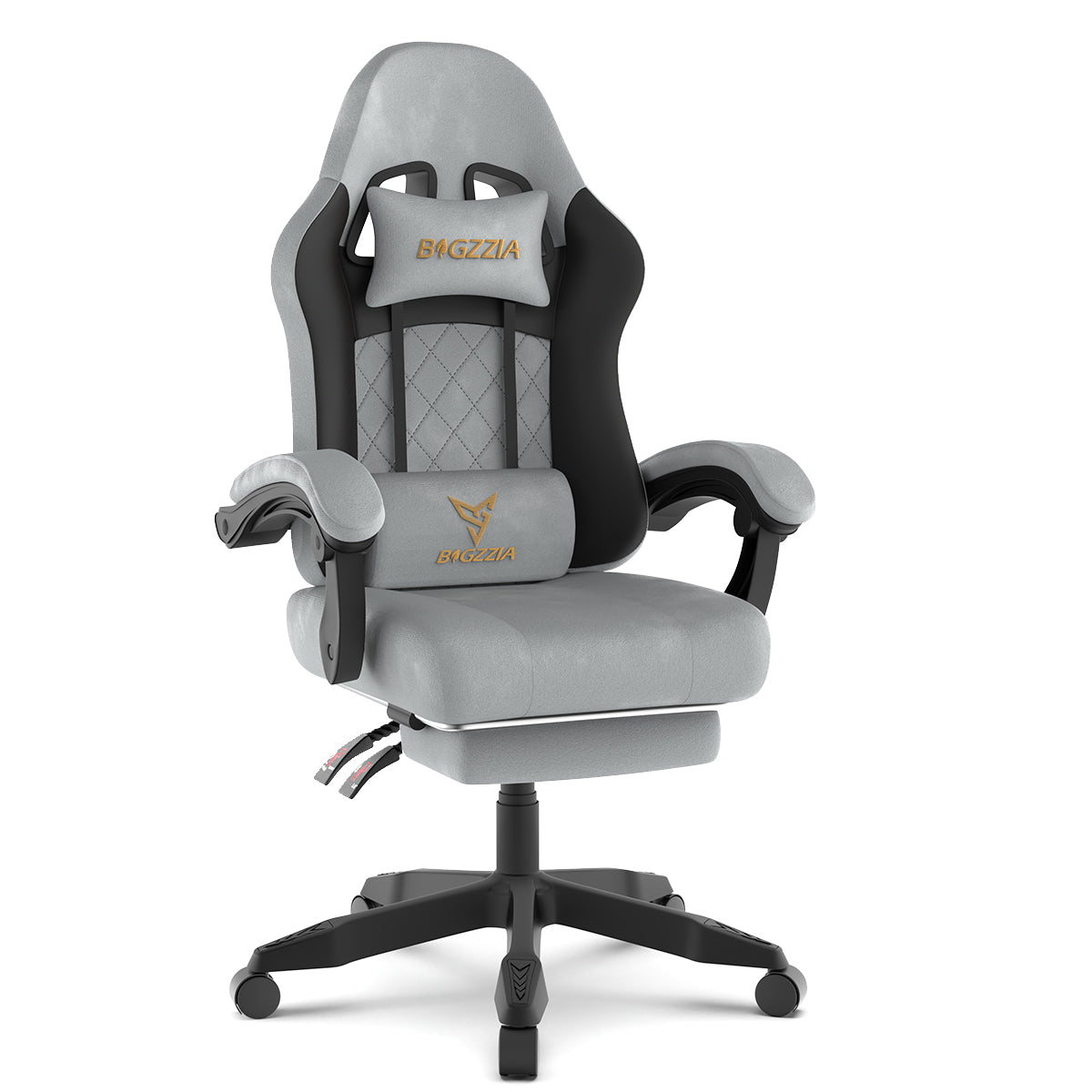 Bigzzia Gaming Chair with Footrest, Ergonomic Game Chair for Adult with Lumbar Support and Headrest