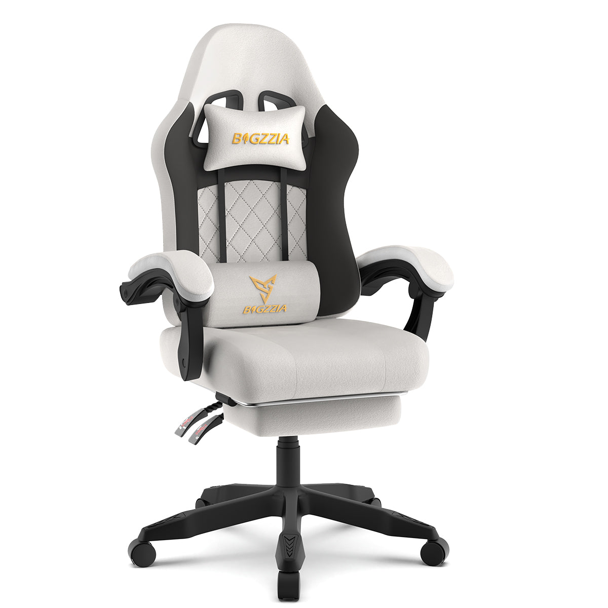 Bigzzia Gaming Chair with Footrest, Ergonomic Game Chair for Adult with Lumbar Support and Headrest