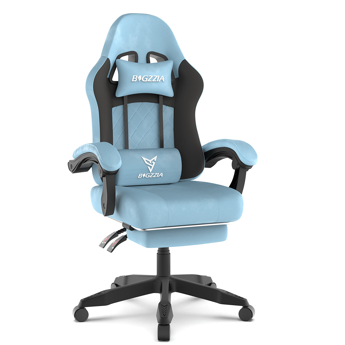 Bigzzia Gaming Chair with Footrest, Ergonomic Game Chair for Adult with Lumbar Support and Headrest