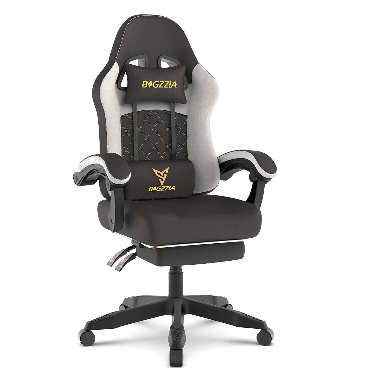 Bigzzia Gaming Chair with Footrest, Ergonomic Game Chair for Adult with Lumbar Support and Headrest