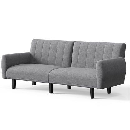 Bigzzia 2-in-1 Convertible Sofa Bed 3 Seater with Adjustable Backrest & Detachable Arms - Double Independent Backrest Design, High-Density Memory Foam - Ideal for Apartments