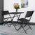 Bigzzia Rattan Garden Furniture Set, 3PCS Folding Chair Table