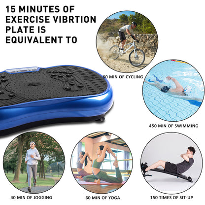 bigzzia Vibration Platform with Rope Skipping, Whole Body Workout Vibration Fitness Platform Massage Machine for Home Training and Shaping, 99 Levels